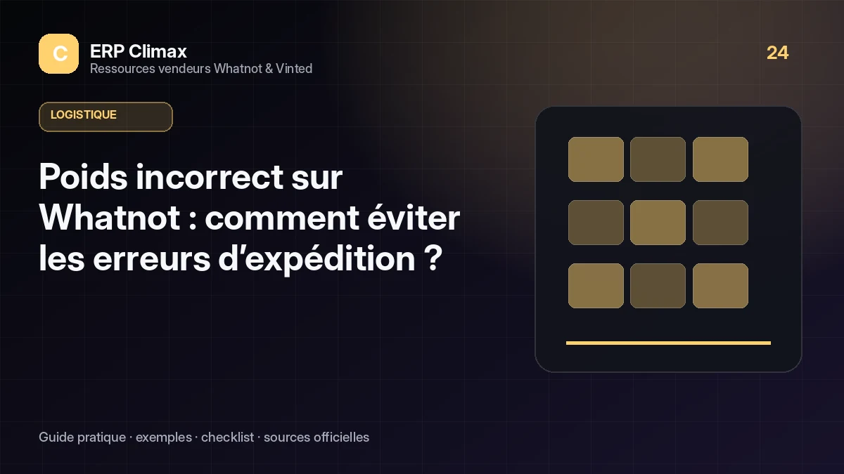 Illustration du guide : Poids incorrect sur Whatnot : comment éviter les erreurs d’expédition ?